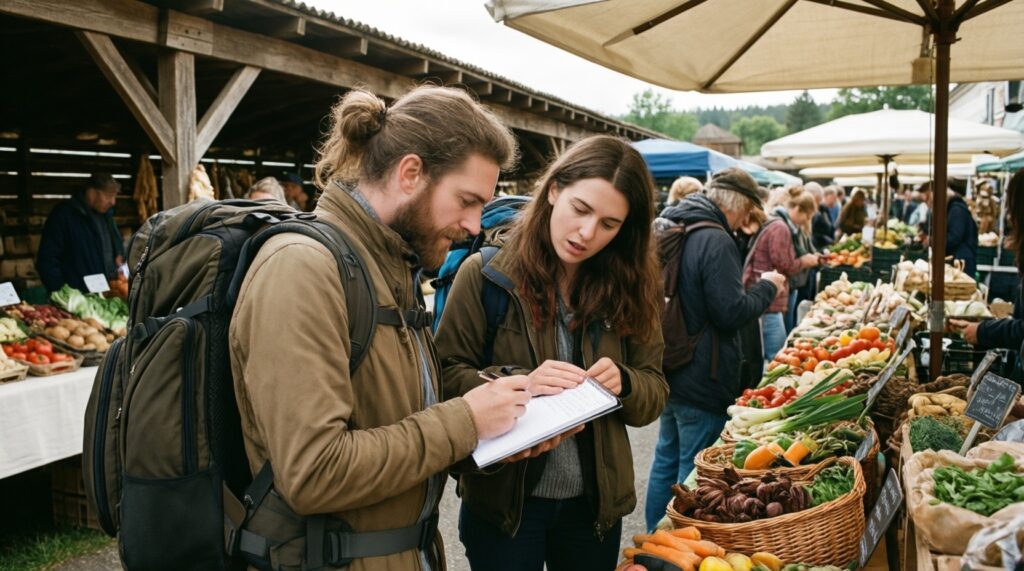 Гастрономическая карта края: местные продукты, рынки, фермы и лучшие места с кухней региона - иллюстрация